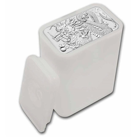 1oz 2022 Perth Mint Dragon Silver Rectangular Coin | IPM Bullion Image of 1oz 2022 Perth Mint Dragon Silver Rectangular Coin | IPM Bullion
