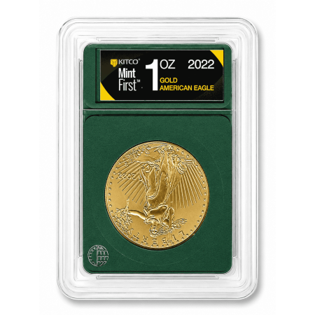 Image of 1 Oz American Eagle Gold Coin Year 2022 Encased - Mint First