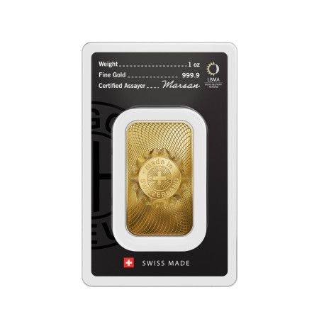 Image of 1 Oz Gold Argor-Heraeus Minted Bar 