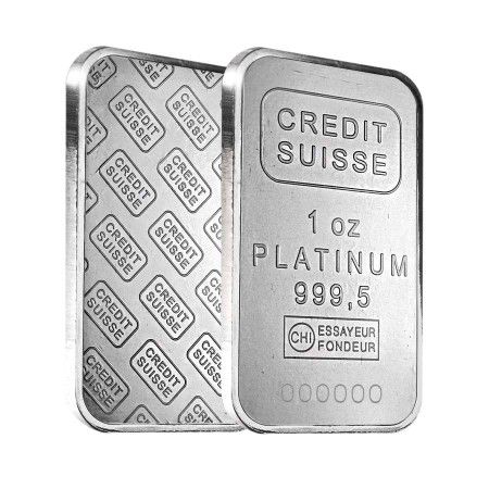 "Collectors Pieces" 1 oz Credit Suisse Platinum Minted Bar 999.5% | PRE-ORDER
