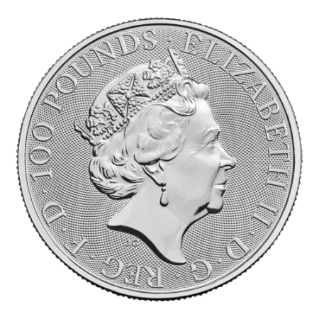 1 Oz Tudor Beasts - The Yale of Beaufort Platinum BU Coin 2023 Image of 1 Oz Tudor Beasts - The Yale of Beaufort Platinum BU Coin 2023
