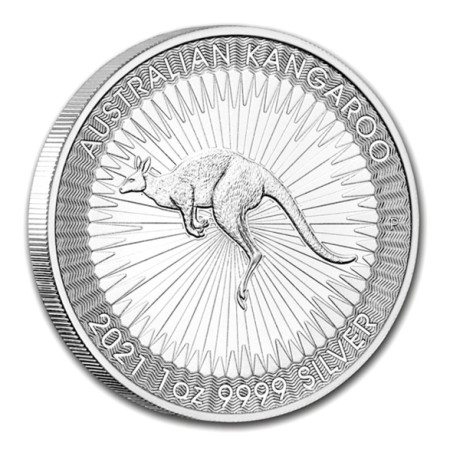 Image of 1 Oz Australian Kangaroo .9999% Fine Silver Coin 2021
