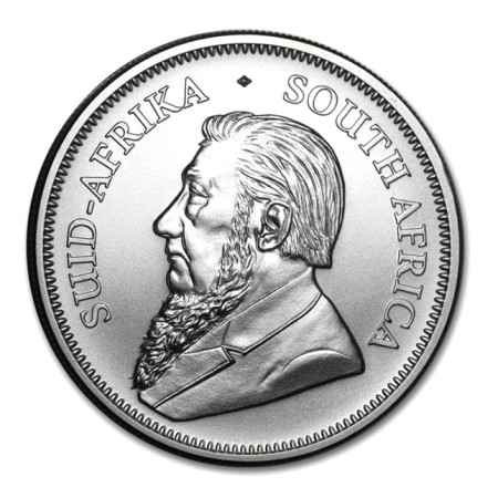 1 Oz South African Krugerrand .999% Fine Silver Coin BU 2021 Image of 1 Oz South African Krugerrand .999% Fine Silver Coin BU 2021
