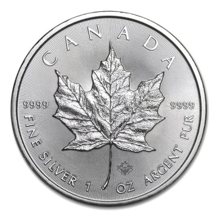 Image of 1 oz Canadian Maple Leaf .9999% Fine Silver Coin BU 2021