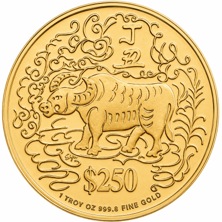 Image of 1 Oz Singapore Mint Year of the Ox Gold Proof Coin 1997