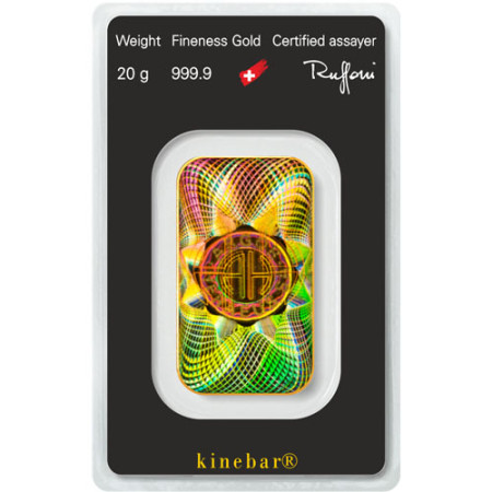 Gold 20 gram Argor-Heraeus Kinebar Image of Gold 20 gram Argor-Heraeus Kinebar