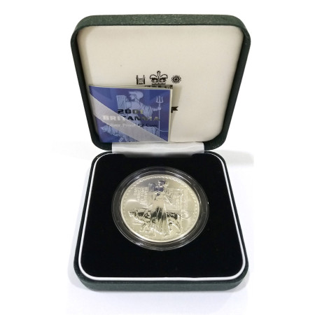 2001 Great Britain 1oz Silver Britannia Proof coin (w/Box & COA) Image of 2001 Great Britain 1oz Silver Britannia Proof coin (w/Box & COA)