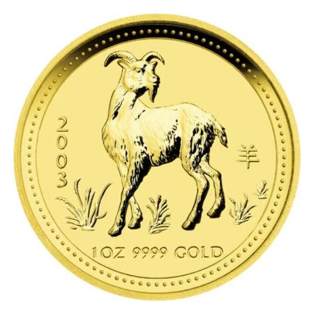 Image of 1 Oz Australian Lunar Series "Year of the Goat" Gold Coin (2003) (Series 1)