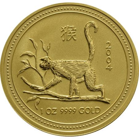 Image of 1 Oz Australian Lunar Series "Year of the Monkey" Gold Coin (2004) (Series 1)