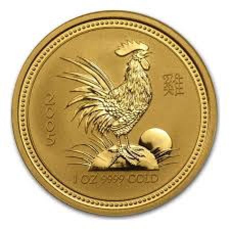Image of 1 Oz Australian Lunar Series "Year of the Rooster" Gold Coin (2005) (Series 1)