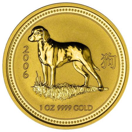 Image of 1 Oz Australian Lunar Series "Year of the Dog" Gold Coin (2006) (Series 1)