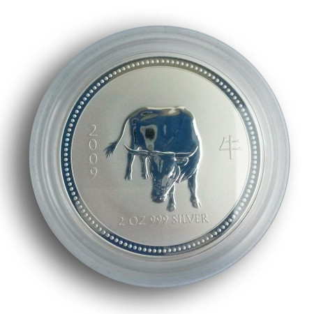 2009 Australia 2 oz Silver Year of the Ox BU (Series I) Image of 2009 Australia 2 oz Silver Year of the Ox BU (Series I)