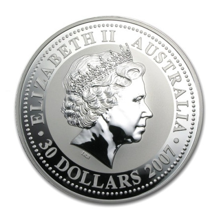 2010 Australia 1 kilo Silver Year of the Tiger BU (Series I) Image of 2010 Australia 1 kilo Silver Year of the Tiger BU (Series I)