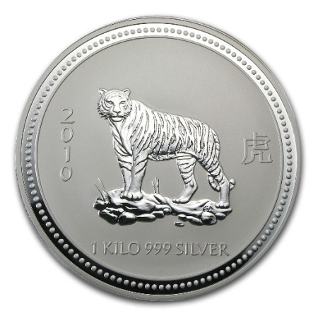 Image of 2010 Australia 1 kilo Silver Year of the Tiger BU (Series I)