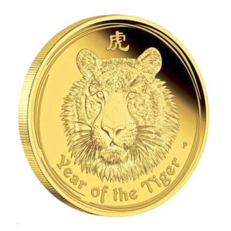 2010 Australia 1oz Gold Lunar Tiger BU .9999% (Series II) coin Image of 2010 Australia 1oz Gold Lunar Tiger BU .9999% (Series II) coin