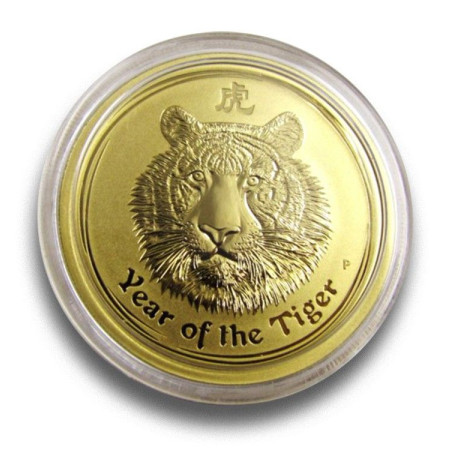 2010 Australia 1oz Gold Lunar Tiger BU .9999% (Series II) coin Image of 2010 Australia 1oz Gold Lunar Tiger BU .9999% (Series II) coin