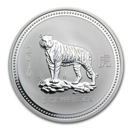 Image of 2010 Australia 2 oz Silver Year of the Tiger BU (Series I)