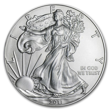 Image of 1 oz USA Eagle .999% Fine Silver Coin 2011