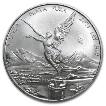 1 oz Mexican Libertad .999% Fine Silver Coin 2011 Image of 1 oz Mexican Libertad .999% Fine Silver Coin 2011