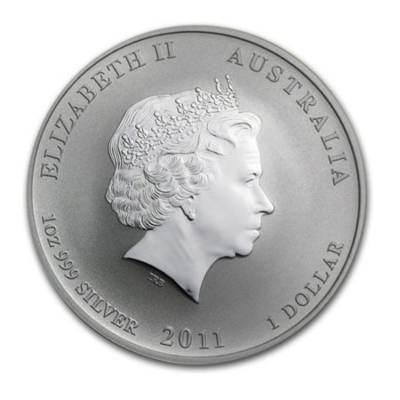 2011 Australia 1 oz Silver Year of the Rabbit BU (Series II) Image of 2011 Australia 1 oz Silver Year of the Rabbit BU (Series II)