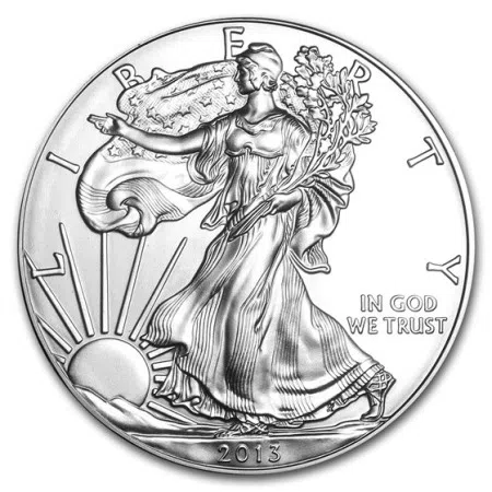 Image of 1 oz USA Eagle .999% Fine Silver Coin 2013 