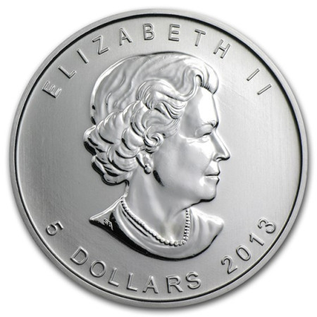 Year 2013 1 oz Canadian Maple Leaf Silver Coin Image of Year 2013 1 oz Canadian Maple Leaf Silver Coin
