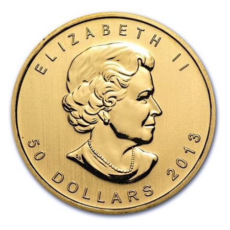 1 Toz Canadian Gold Maple Year 2013 Image of 1 Toz Canadian Gold Maple Year 2013