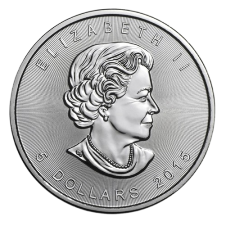 Image of 1 Oz Canadian Maple Leaf .9999% Fine Silver Coin 2015