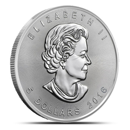 1 Oz Canadian Maple Leaf .9999% Fine Silver Coin 2016 Image of 1 Oz Canadian Maple Leaf .9999% Fine Silver Coin 2016