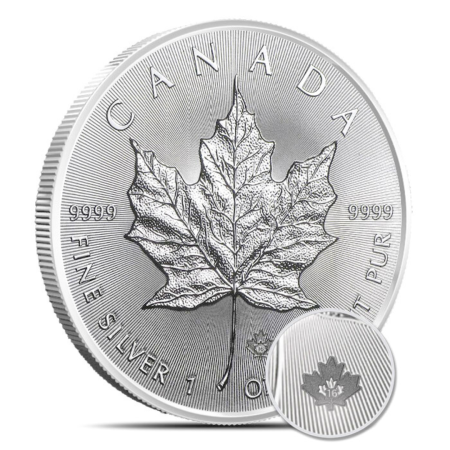 1 Oz Canadian Maple Leaf .9999% Fine Silver Coin 2016 Image of 1 Oz Canadian Maple Leaf .9999% Fine Silver Coin 2016