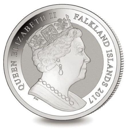 Image of 1 Oz Falkland Islands Britannia Crown Reverse Proof Silver Coin 2017