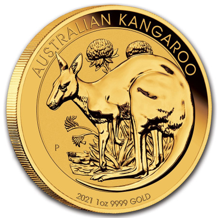 Image of 1 Oz Australian Kangaroo 99.99% Gold Coin 2021