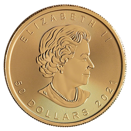 1 Toz Canadian Gold Maple Year 2021 Image of 1 Toz Canadian Gold Maple Year 2021