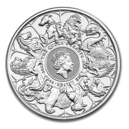 2021 Queen's Beasts 2 oz Silver BU 'Completer' Coin