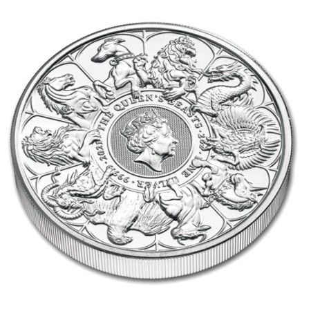 2021 Queen's Beasts 2 oz Silver BU 'Completer' Coin Image of 2021 Queen's Beasts 2 oz Silver BU 'Completer' Coin