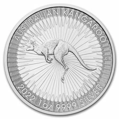 1 Oz Australian Kangaroo .9999% Fine Silver Coin 2022