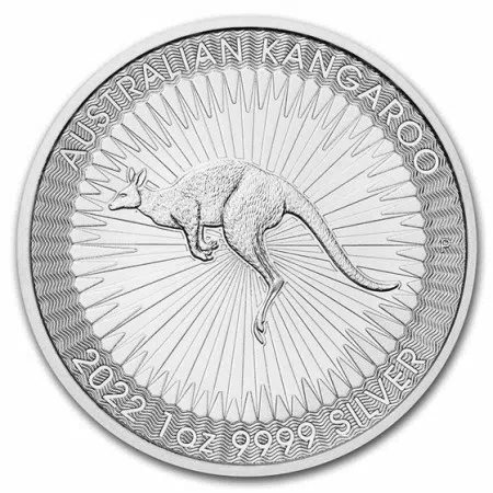 Image of 1 Oz Australian Kangaroo .9999% Fine Silver Coin 2022