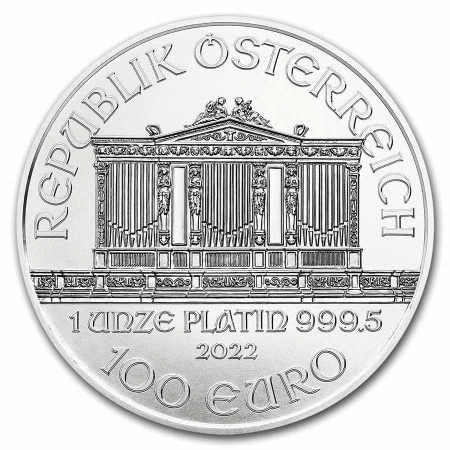 1 Oz Austrian Philharmonic Platinum Coin 2022 Image of 1 Oz Austrian Philharmonic Platinum Coin 2022