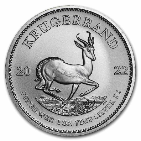 Image of 1 Oz South African Krugerrand .999% Fine Silver Coin BU 2022