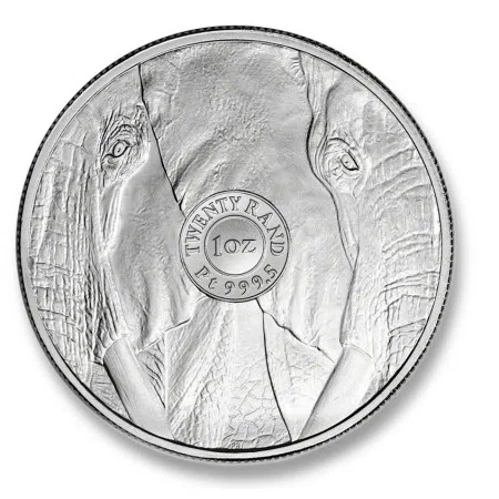 Image of 2022 1 oz South African Platinum Big Five Elephant Coin (BU)