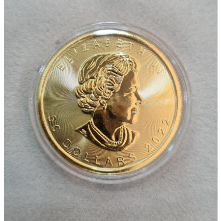 1 Toz Canadian Gold Maple Year 2022 Image of 1 Toz Canadian Gold Maple Year 2022