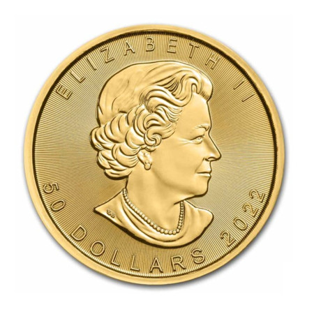 1 Toz Canadian Gold Maple Year 2022 Image of 1 Toz Canadian Gold Maple Year 2022