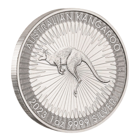 1 Oz Australian Kangaroo .9999% Fine Silver Coin 2023 Image of 1 Oz Australian Kangaroo .9999% Fine Silver Coin 2023