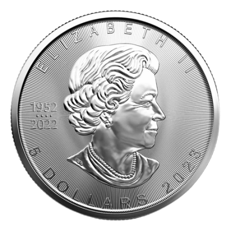 1 Oz Canadian Maple Leaf .9999% Fine Silver Coin 2023 Image of 1 Oz Canadian Maple Leaf .9999% Fine Silver Coin 2023