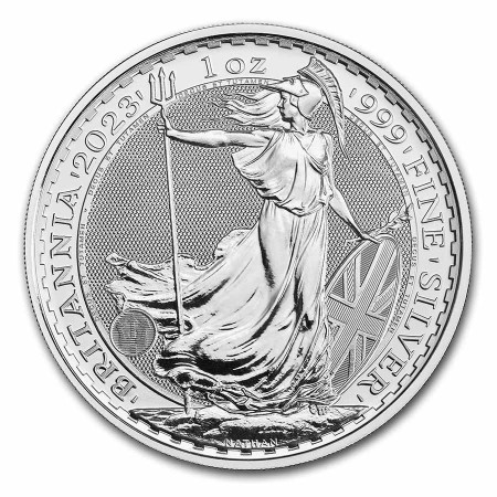 Image of 1 Oz UK Britannia Silver Coin 2023 Queen Elizabeth II