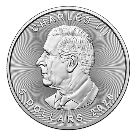 Image of 1 Oz Canadian Maple Leaf .9999% Fine Silver Coin 2026 | PRE-ORDER (ETA. Jan. 2026)