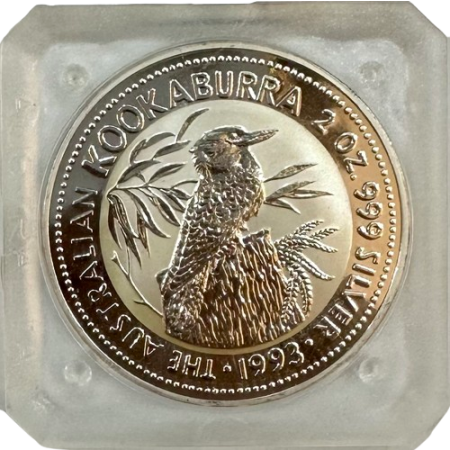Image of 2 Oz Australian Kookaburra Silver Coin 1993