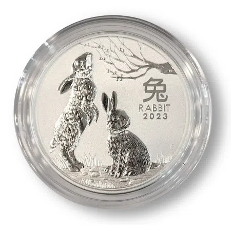 Image of 2 oz Australian Lunar Rabbit (Series III) Silver Coin 2023