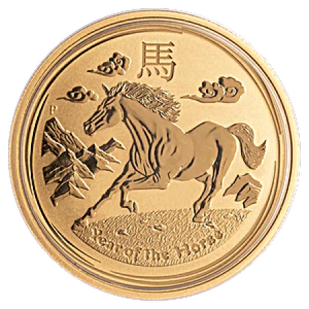 2014 1 oz Australian Lunar Series "Year of the Horse" Gold Bullion Coin