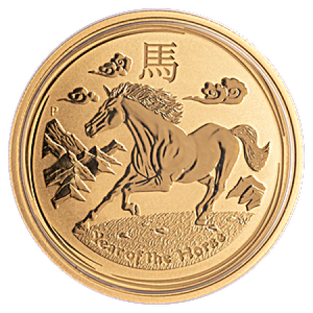 Image of 2014 1 oz Australian Lunar Series "Year of the Horse" Gold Bullion Coin